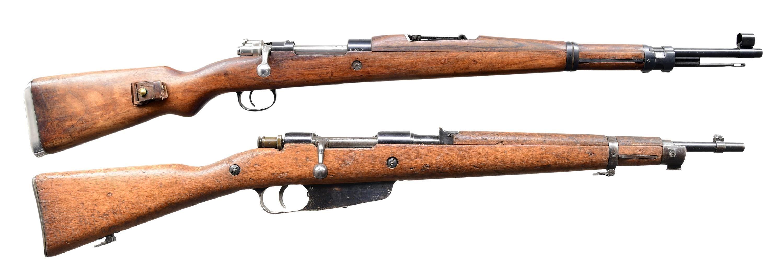 LOT OF TWO MILITARY SURPLUS BOLT ACTION RIFLES.