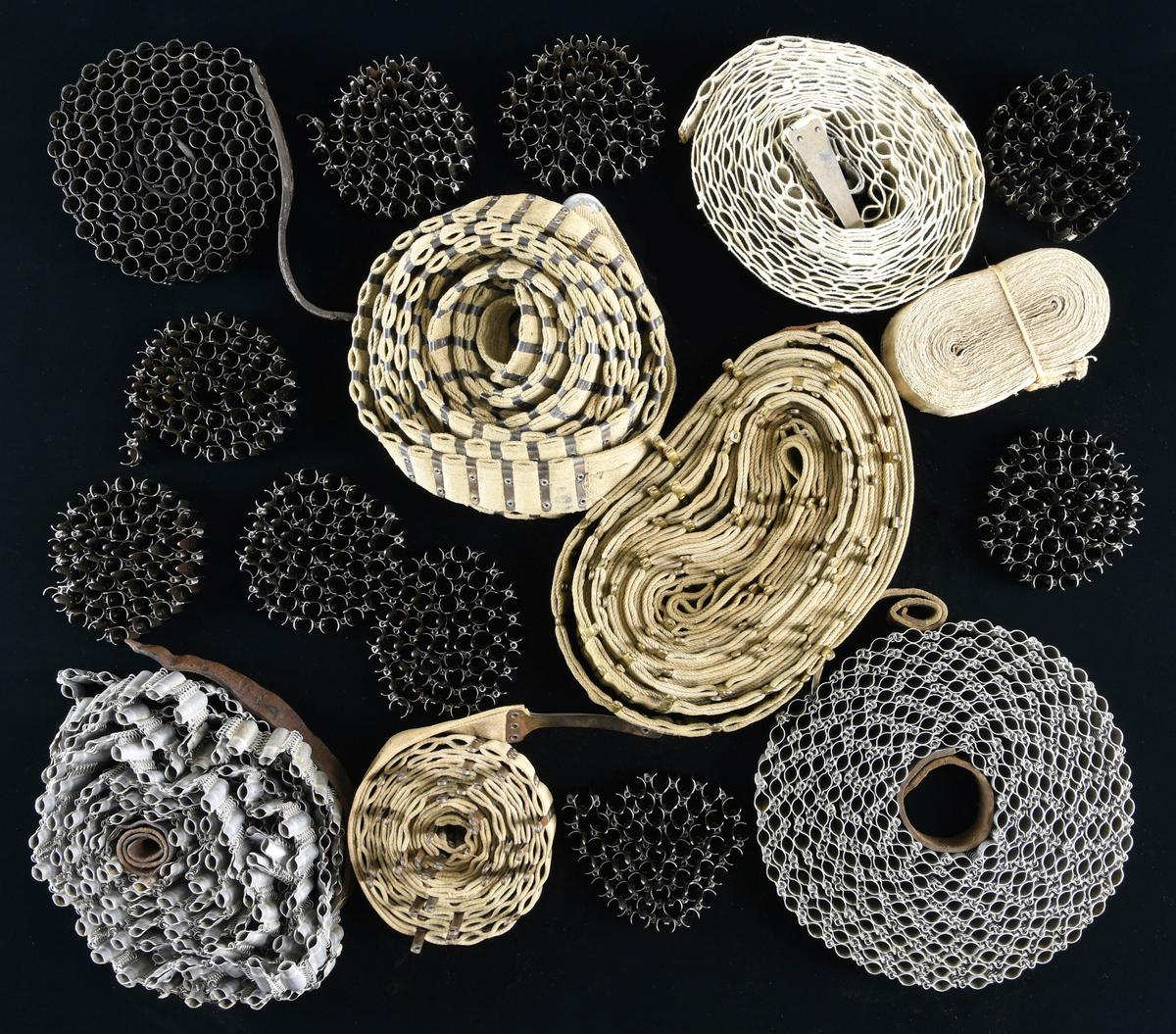 LOT OF VARIED MG BELTS & LINKS.