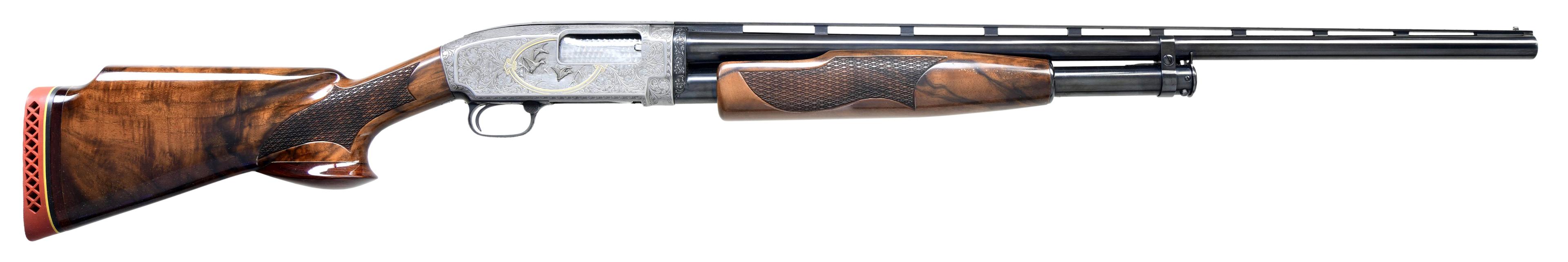 DAZZLING CUSTOM WINCHESTER MODEL 12 SHOTGUN WITH