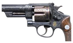 S&W 357 REGISTERED MAGNUM REVOLVER ENGRAVED BY