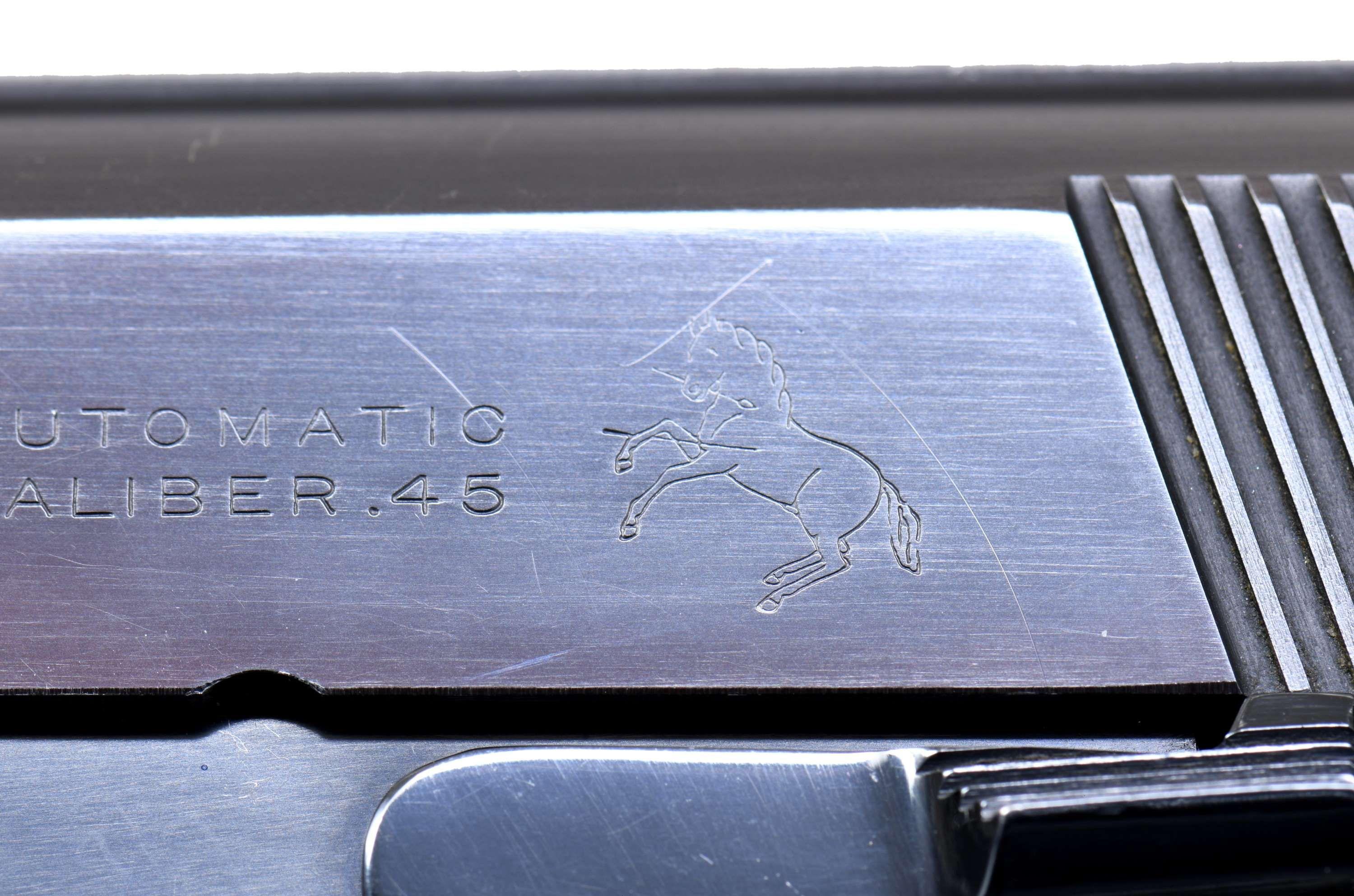 POST WWII COLT NATIONAL MATCH SEMI AUTO PISTOL.
