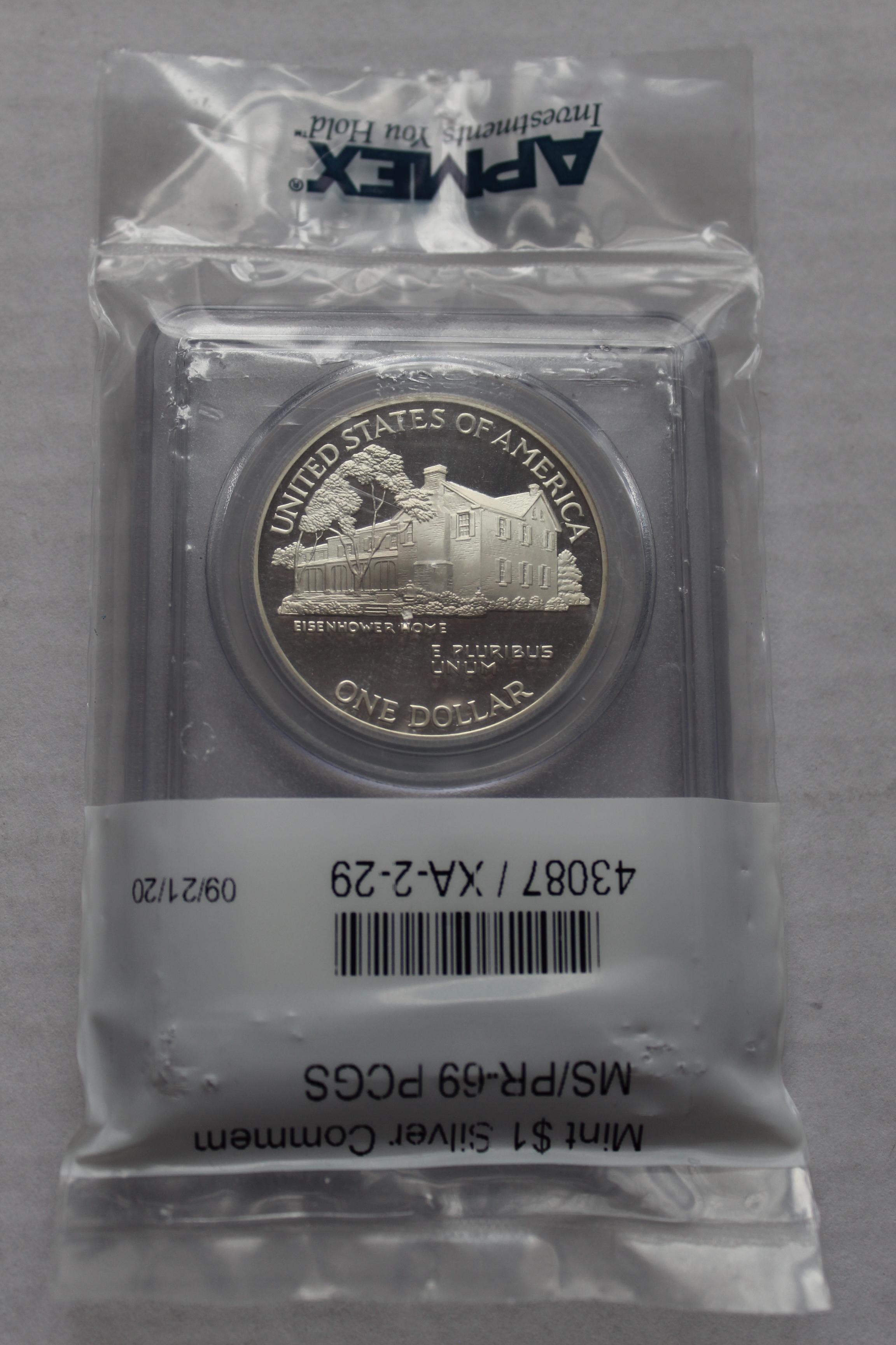 1990 P Eisenhower Silver Dollar PR69DCAM PCGS