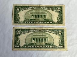 1934 & 1953 $5 Silver Certificates