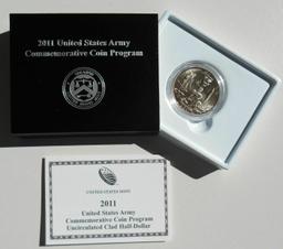 2011 US Army Commemorative Half Dollar PROOF Box / COA