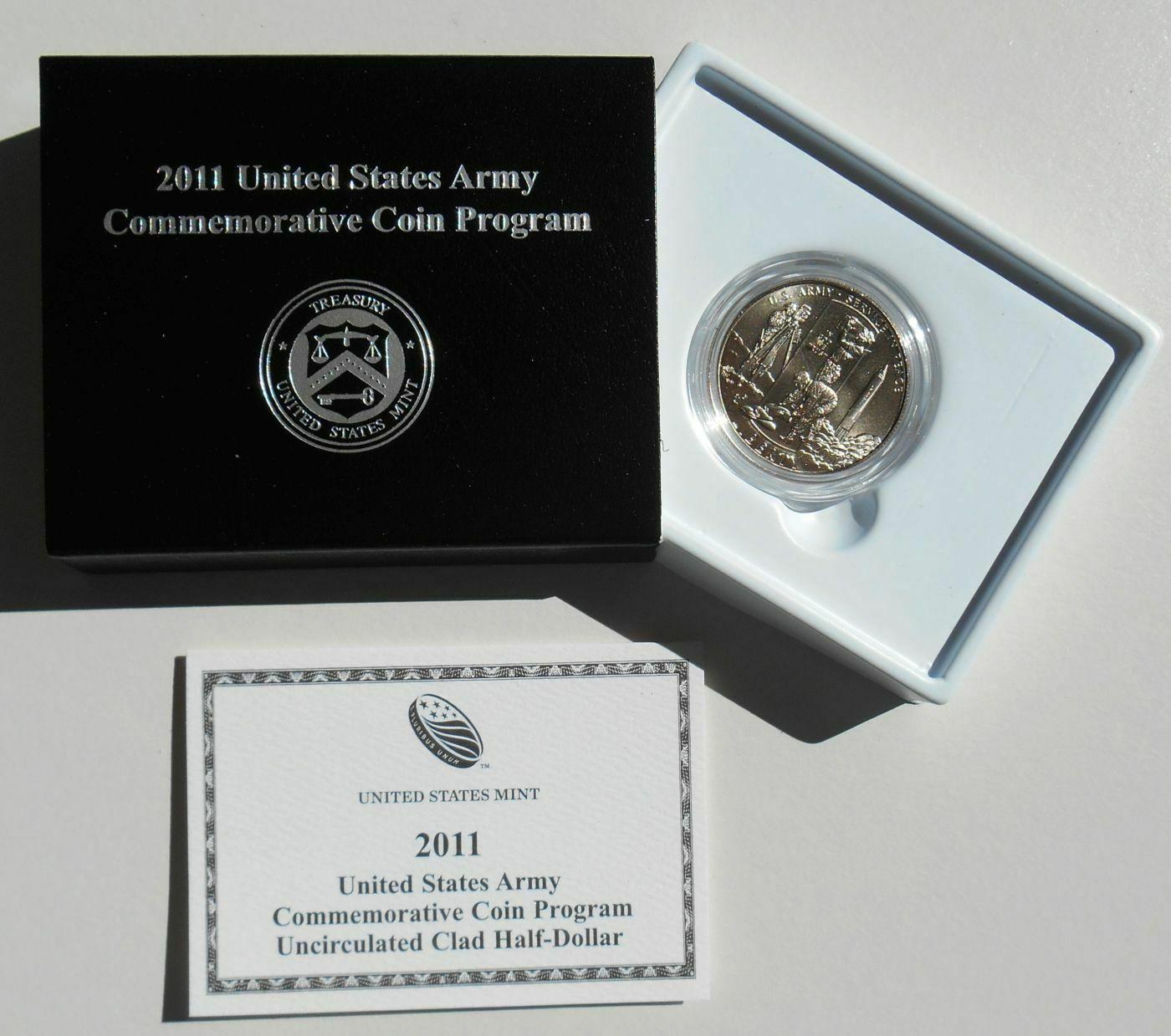 2011 US Army Commemorative Half Dollar PROOF Box / COA