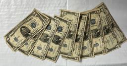 (10) 1934  $5 Silver Certificates