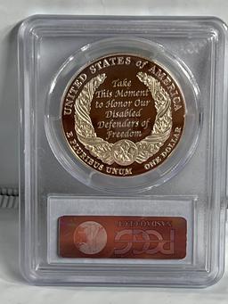 2010 W Disabled Veterans Silver Dollar PR68DCAM PCGS