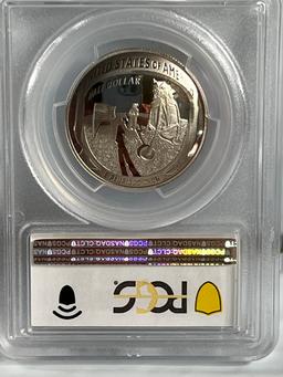 2019 S Apollo 11 50th Anniversary Curved Half Dollar PR68DCAM PCGS