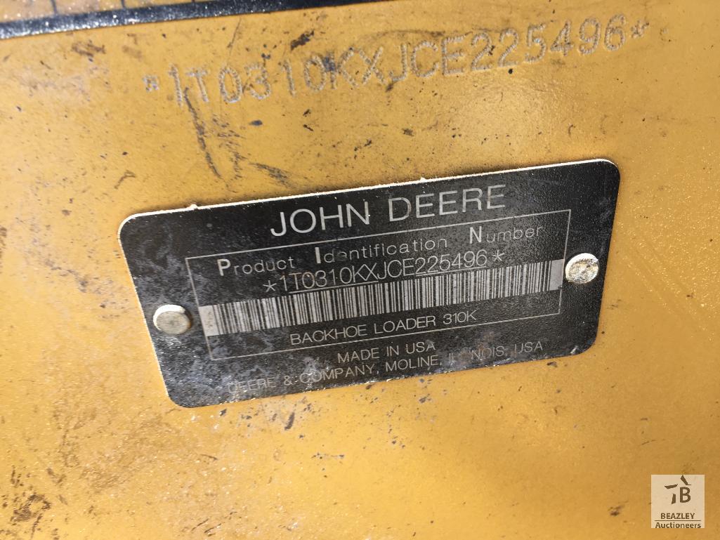 2012 John Deere 310K 4x4 Loader Backhoe