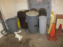 Trash Cans , Safety Cones