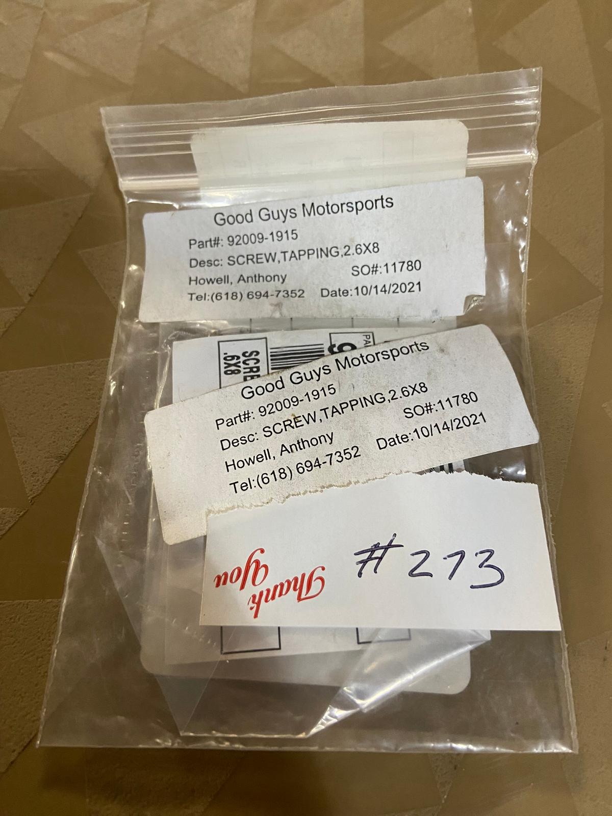 Tapping Screw 2.5 x 8