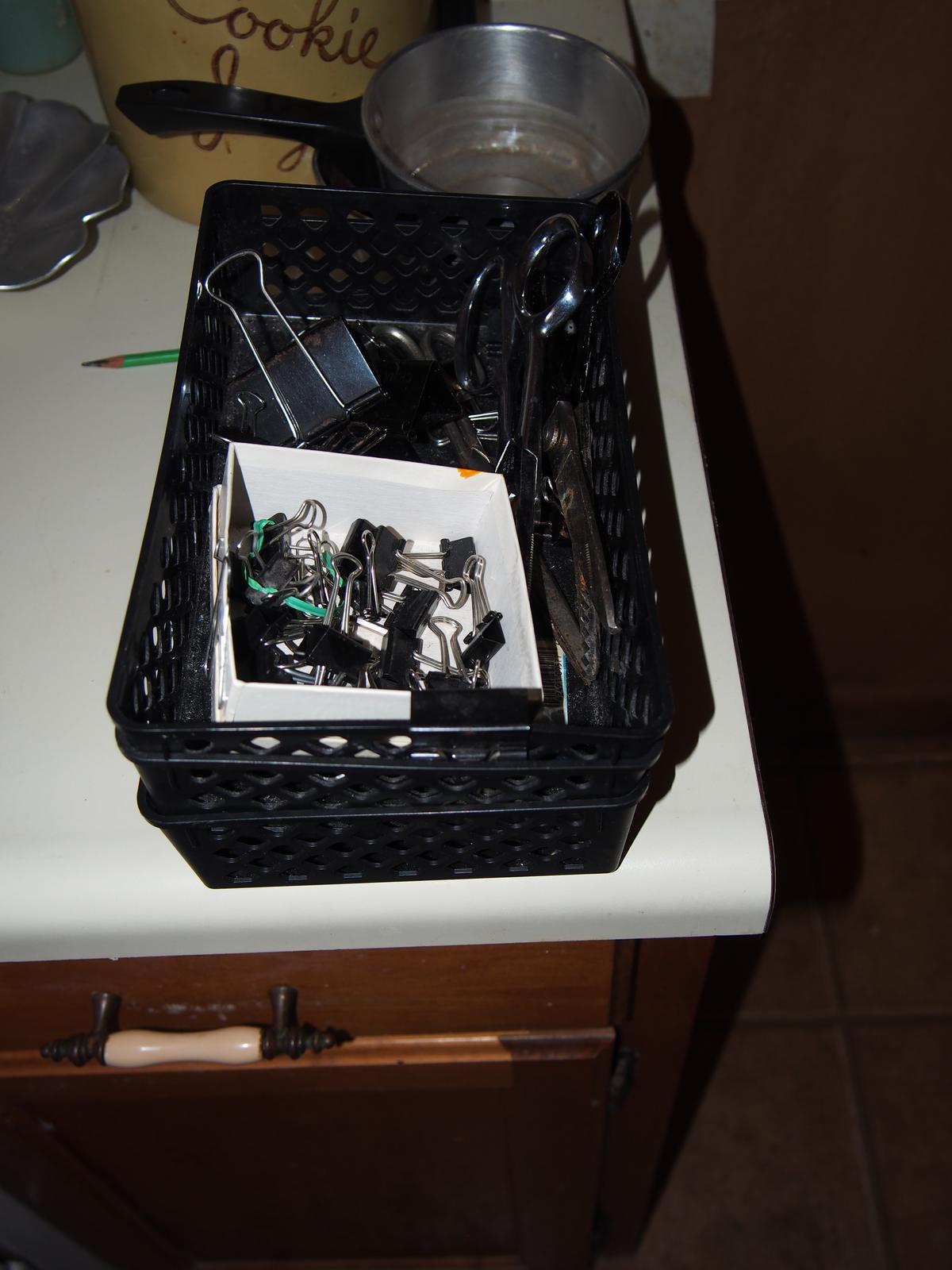 Plastic baskets and contents