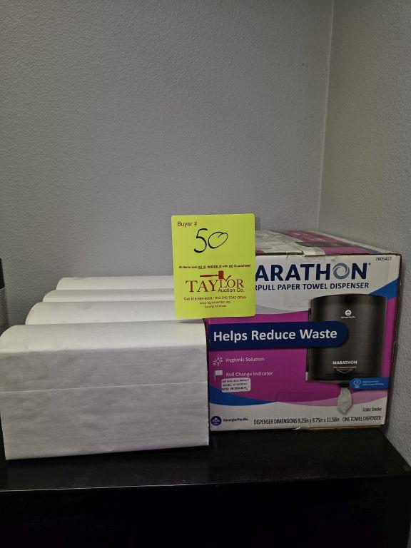 Marathon Paper Towel Dispenser & Towels
