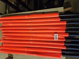 Orange Plastic Traffic flags - qty 11
