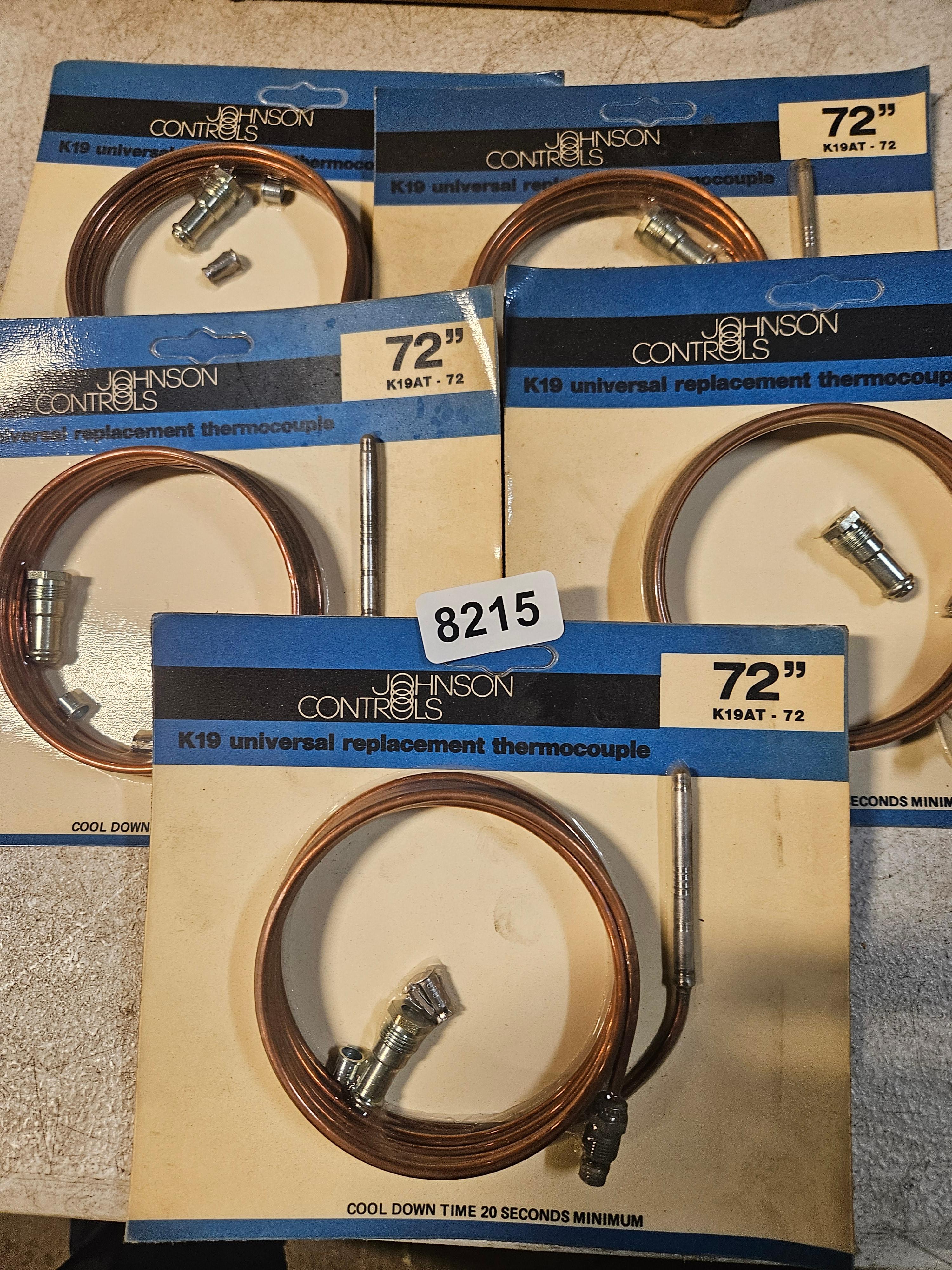 Johnson Controls K19AT-72 Universal Replacement Thermocouple 72" - qty 5