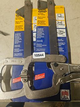 Vise-Grip Locking Bar Clamp - 10'' Jaw Opening, Swivel Pads QTY 2