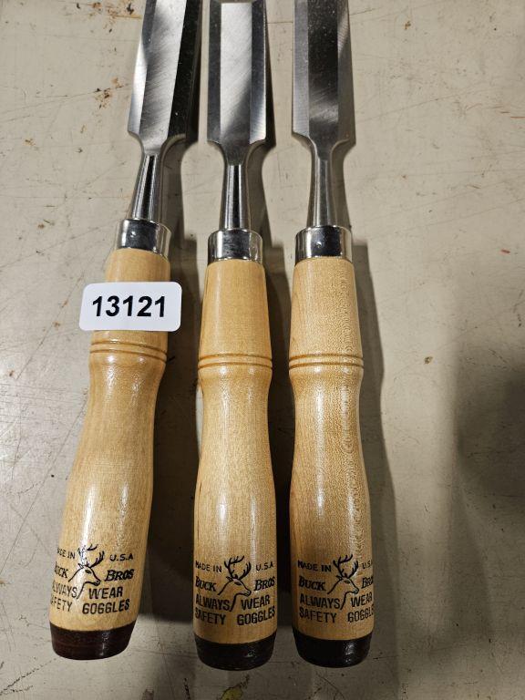 Buck Bros Wood Chisels - 3 Qty
