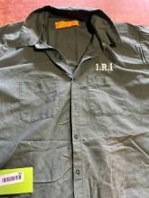 Embroidered IRI Green Work Shirt 3XL