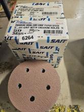 Sait Premium Hook & Loop Paper Discs 5" 100 Grit With Vacuum Holes