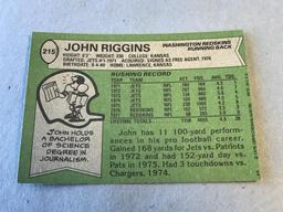 JOHN RIGGINS Redskins 1978 Topps Football Card
