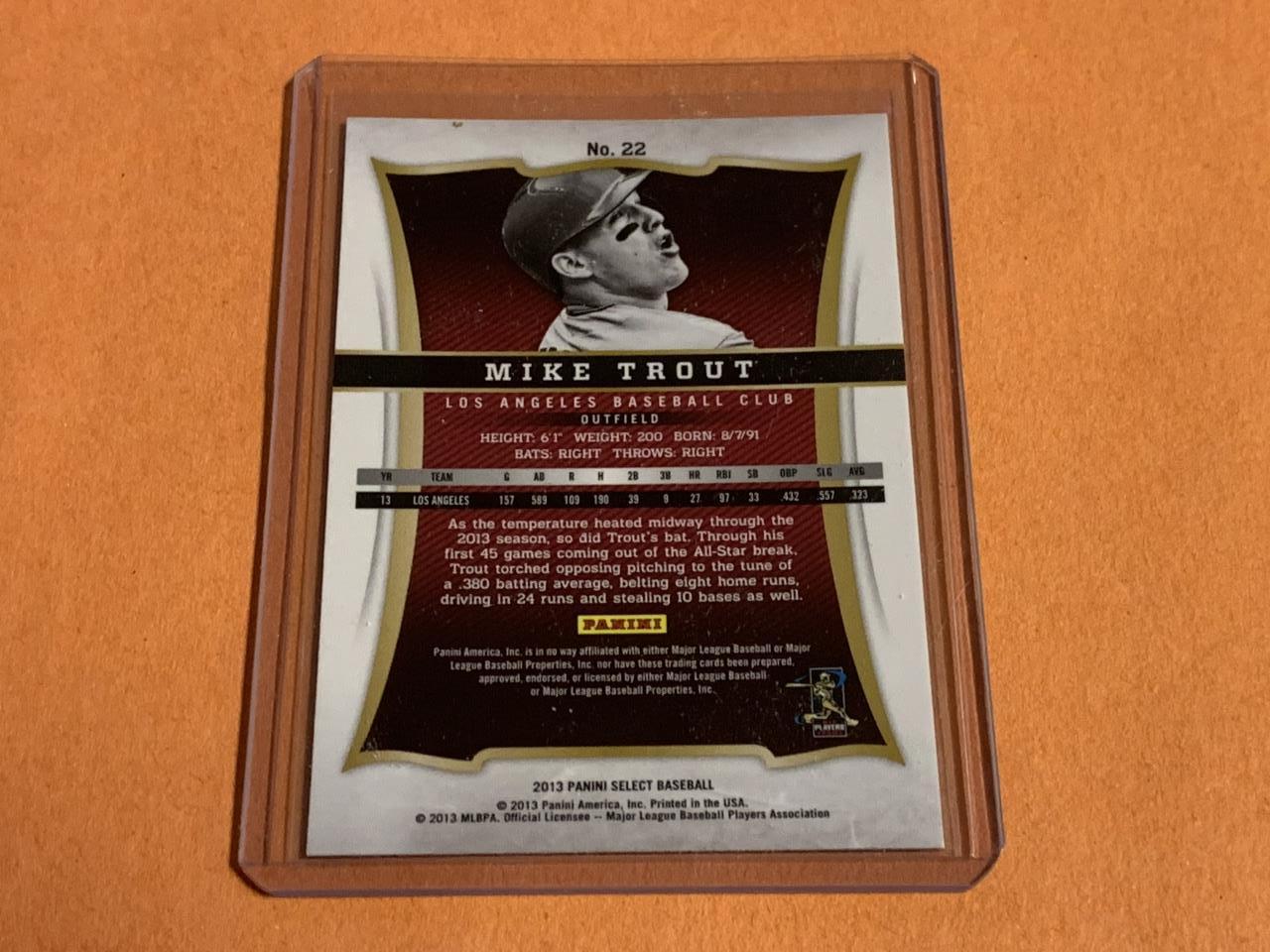 MIKE TROUT 2013 Select Baseball Card