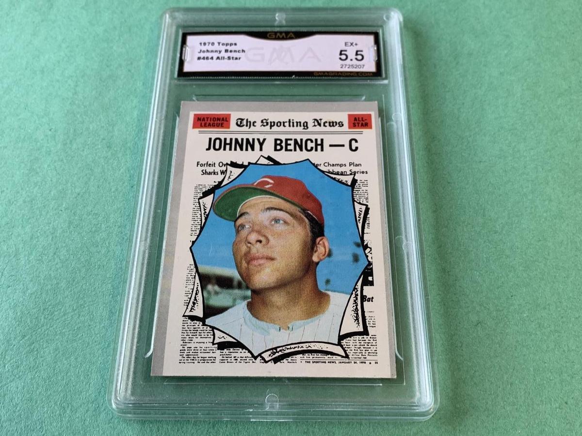 JOHNNY BENCH All-Star 1970 Topps Graded 5.5 EX+