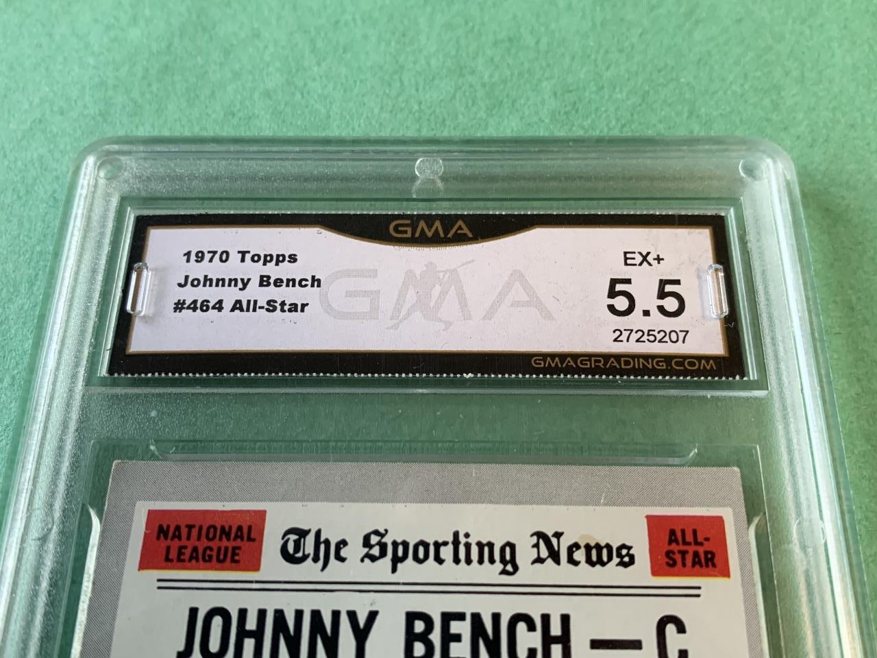 JOHNNY BENCH All-Star 1970 Topps Graded 5.5 EX+