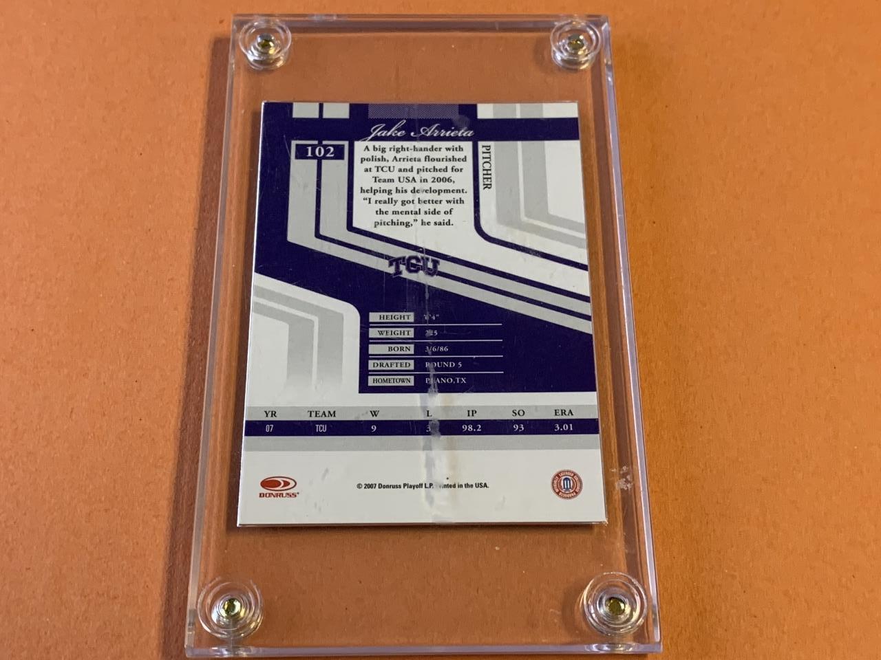 JAKE ARRIETA 2007 Donruss Elite AUTOGRAPH 122/949