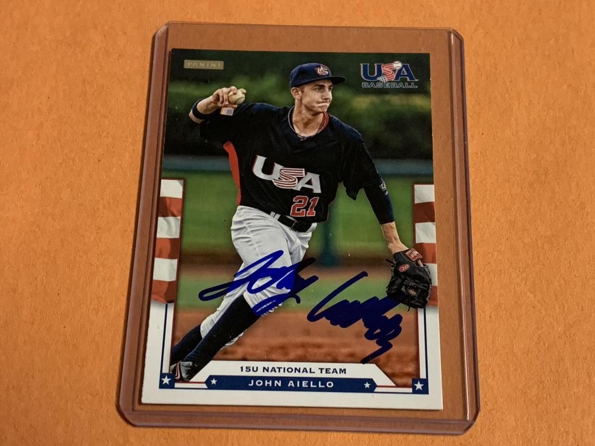 JOHN AIELLO 2012 USA AUTOGRAPH Baseball Card