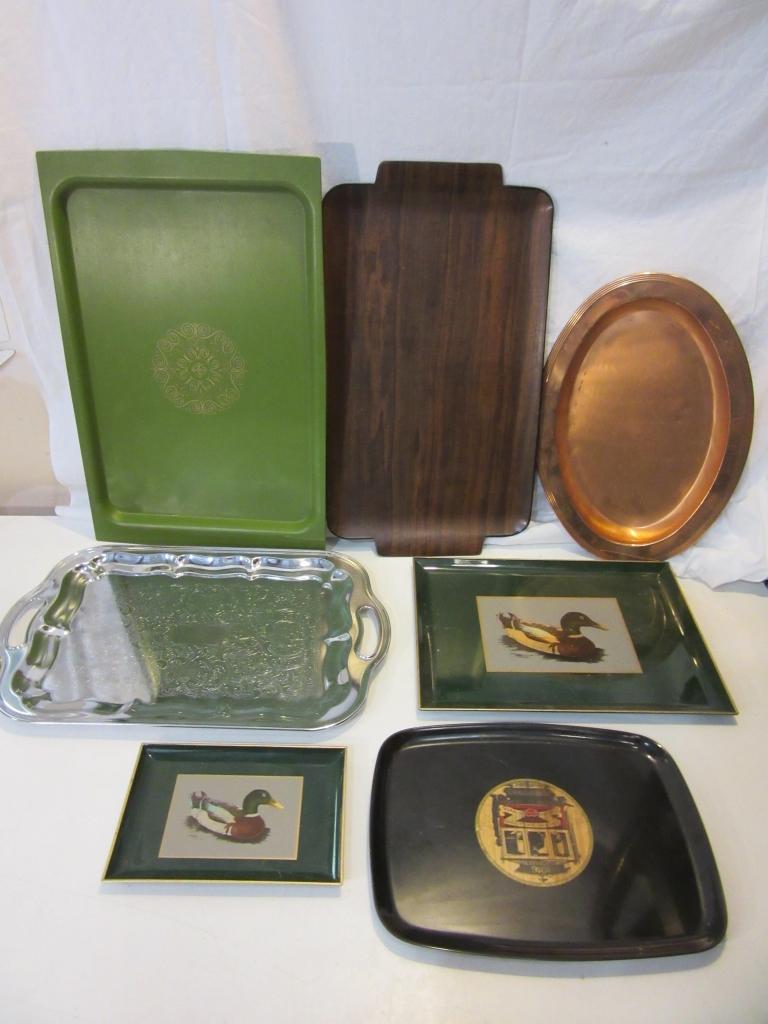 Lot of 7 Vintage and Contemporary Trays