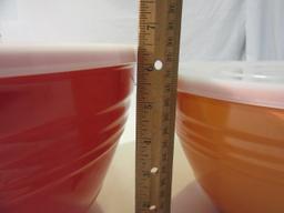 Lot of 2 Large Melamine Bowls w/ Lids