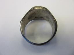 .925 Silver 12.4g Size 12 Yin-Yang Ring
