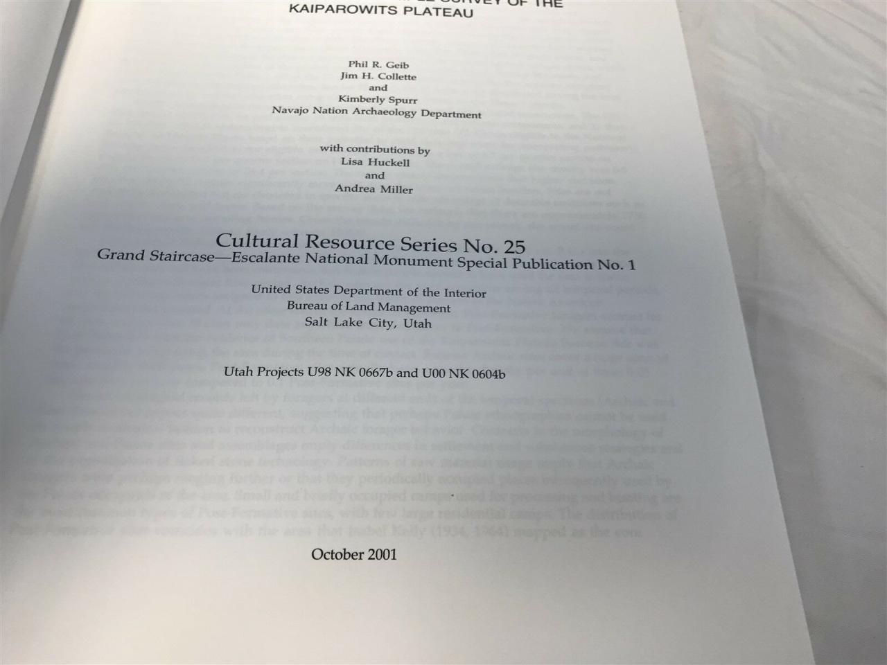 Kaibabitsinungwu: An Archaeological Sample Survey