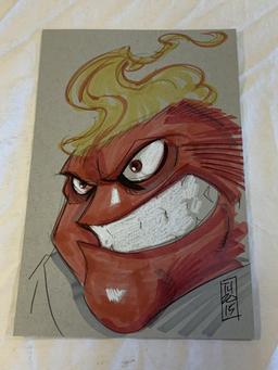 ANGER INSIDE OUT Original Art Drawing  Tom Hodges