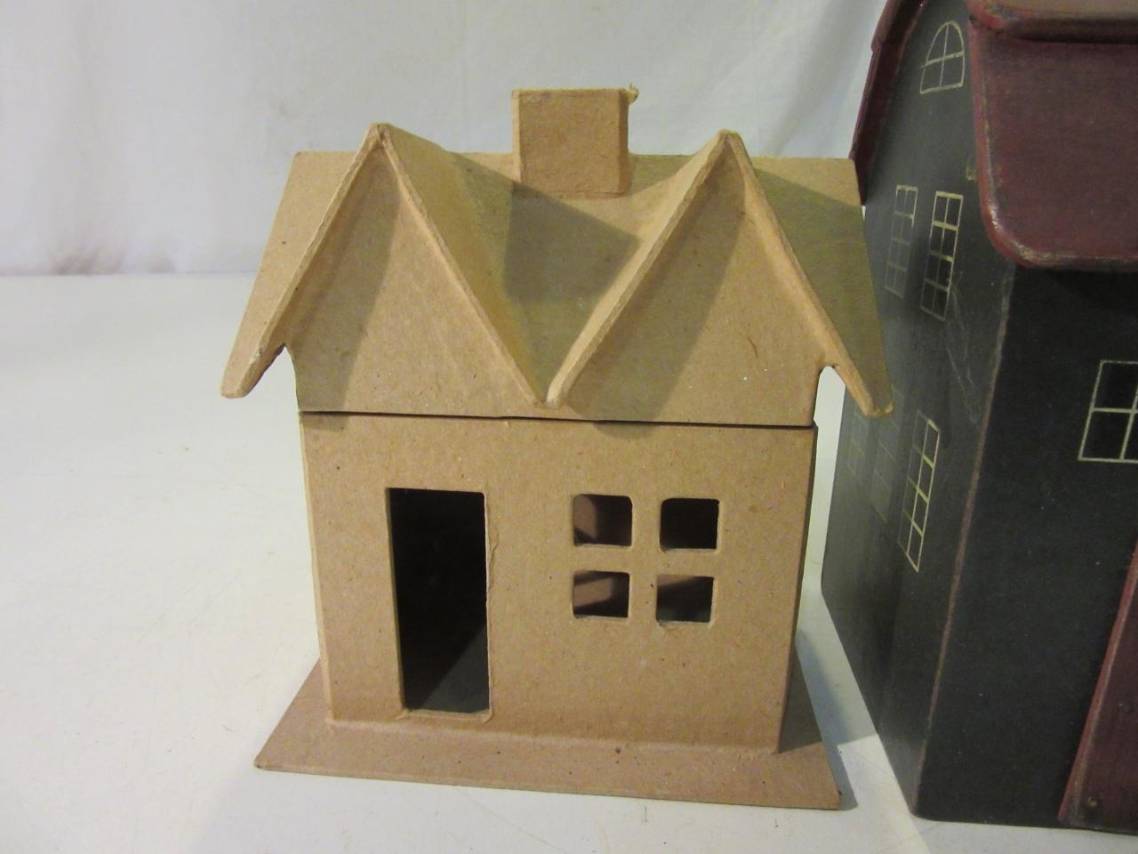 3 Building Shaped Decor Items