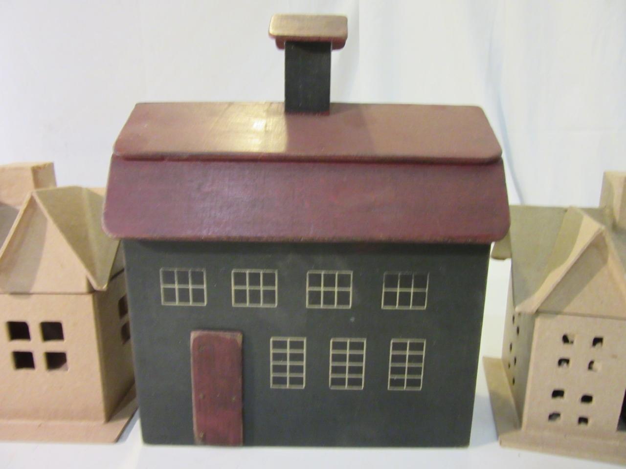 3 Building Shaped Decor Items