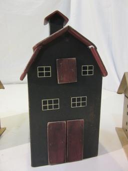 3 Building Shaped Decor Items