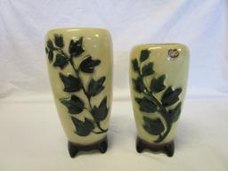 Set of 2 vintage 1950's Royal Copley Ivy vases