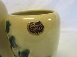 Set of 2 vintage 1950's Royal Copley Ivy vases