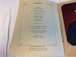 1960 Dinner With Ike Menu 1/27/1960