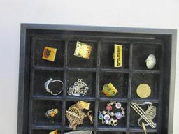 Junk Drawer Lot including Pins, Rings, Clips, etc.