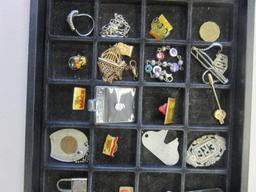 Junk Drawer Lot including Pins, Rings, Clips, etc.