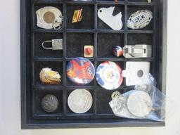 Junk Drawer Lot including Pins, Rings, Clips, etc.