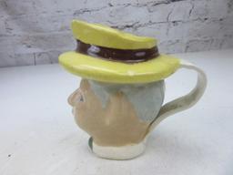 5" Tall Ceramic Pitcher/Planter of Man's Face