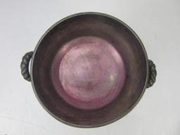 Silver Plated Bowl with Handles 4.75" Tall