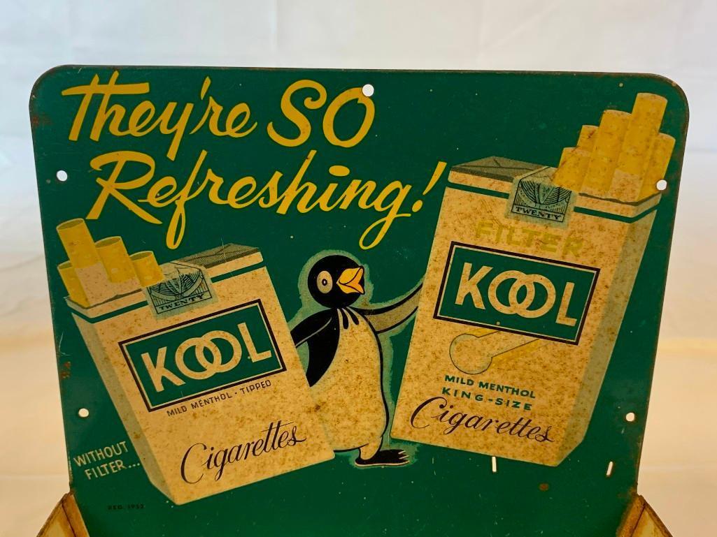 KOOL Cigarettes Metal Match Ashtray Store Display
