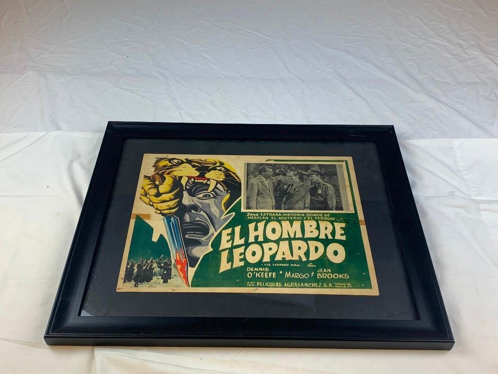 THE LEOPARD MAN Dennis O'Keefe Original Mexico Lobby Card