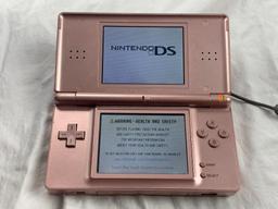 Nintendo DS-Lite Coral Pink Game Console Bundle with 14 Games
