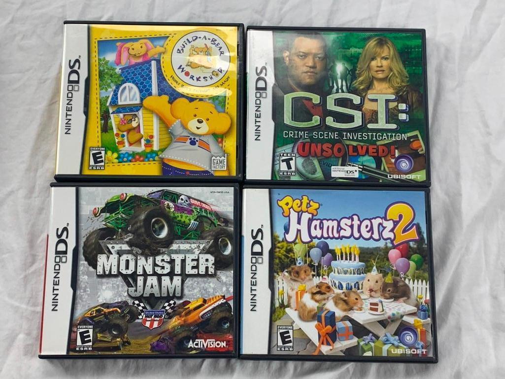 Nintendo DS-Lite Coral Pink Game Console Bundle with 14 Games