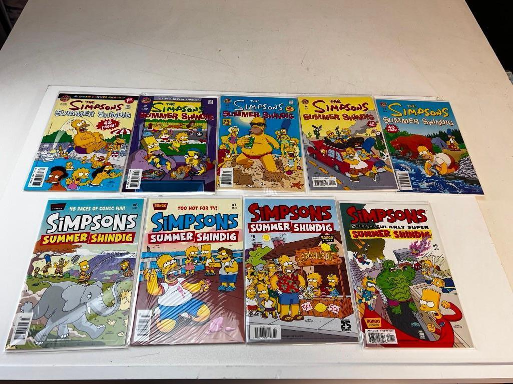 THE SIMPSONS Summer Shindig Bongo Comics 1-9 Complete Series Set